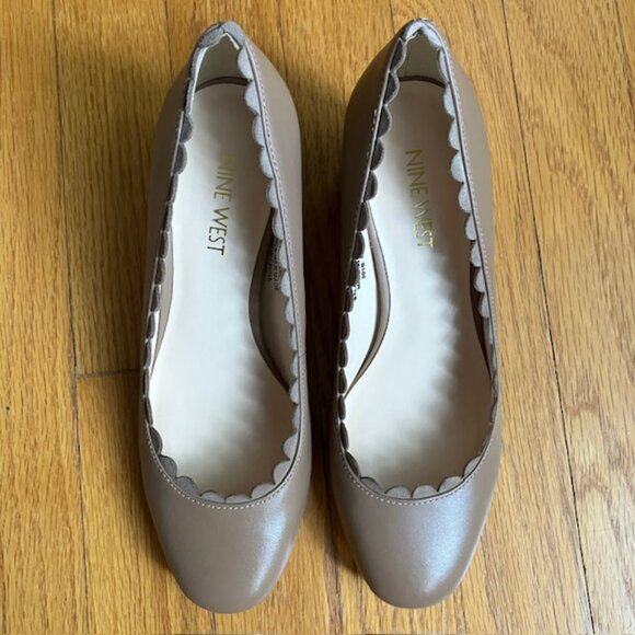 NWT Nine West Finnley0 leather pumps in Natural size 5 - Picture 8 of 11